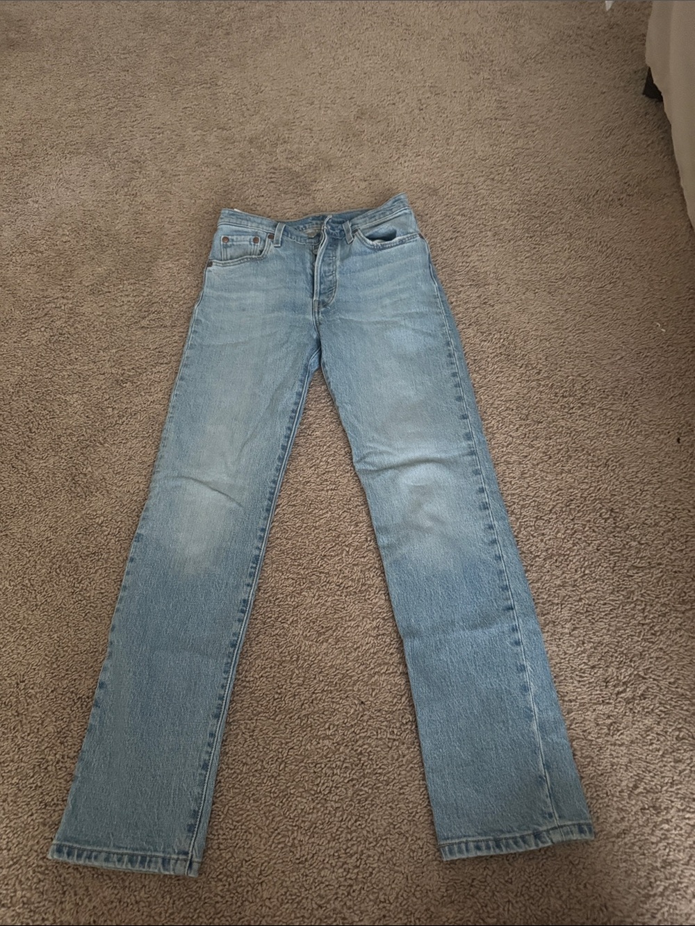 Levi's Pale Blue Straight Leg Jeans
